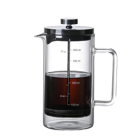 Hand Brewed 350/600ml  double wall french press coffee and tea pot