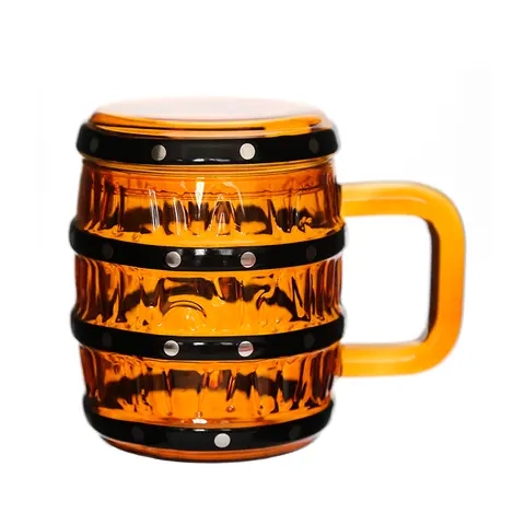 Borosilicate Glass Eco-friendly barrel drinking glass cup