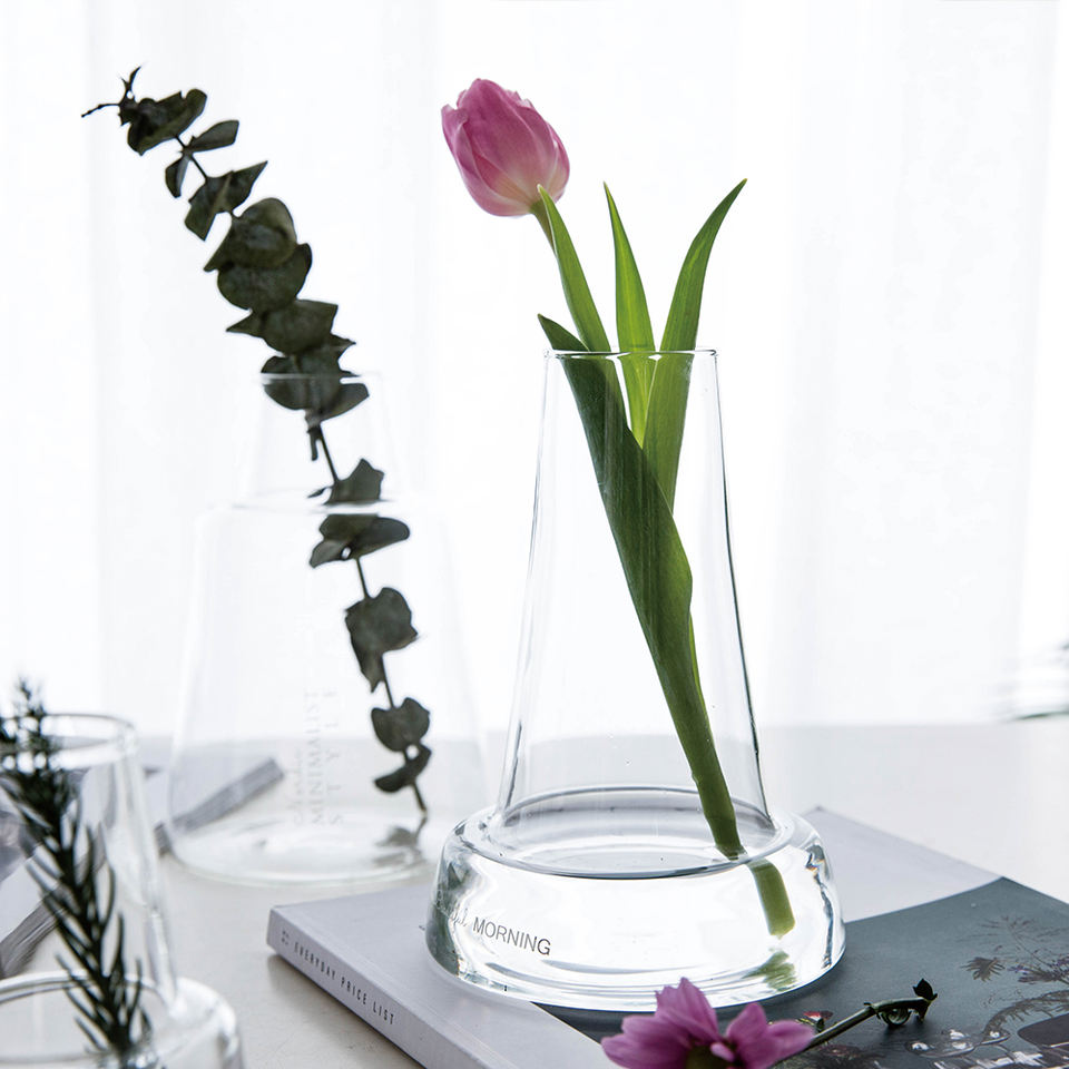 More Style Clear Glass Flower Vase